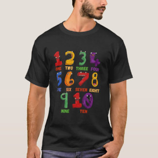 Camiseta Aprender números de matemáticas contando lo gracio