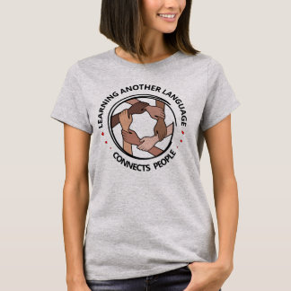 Camiseta Aprender otro idioma conecta a la gente