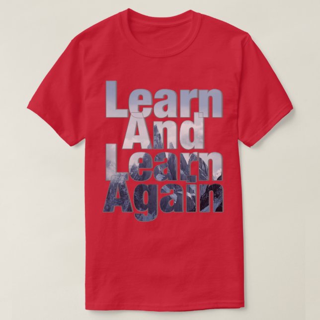 Camiseta Aprender y volver a aprender (Diseño del anverso)