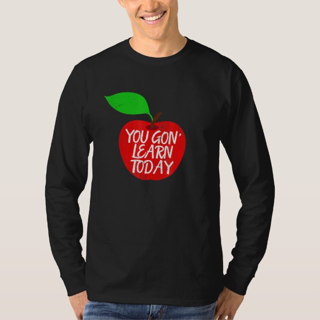 Camiseta Aprenderás hoy Apple del Orgullo del Profesor (Anverso)