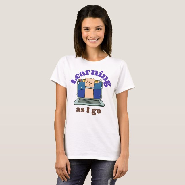 Camiseta Aprendiendo sobre la marcha Principiante profesor (Anverso completo)