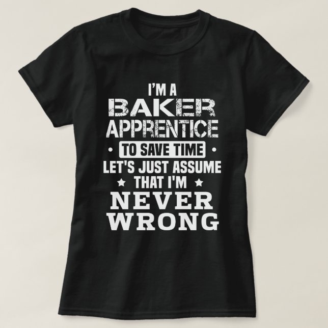 Camiseta Aprendiz de Baker (Diseño del anverso)