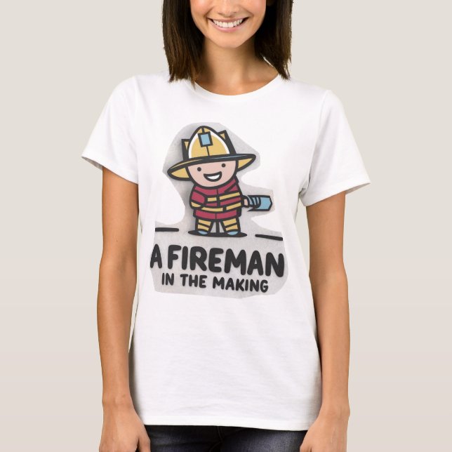 Camiseta Aprendiz de bombero. Futuro bombero  (Anverso)