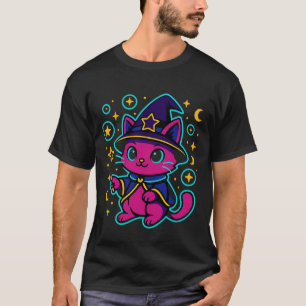 Camiseta Aprendiz de gato mago ciruela para niños jóvenes