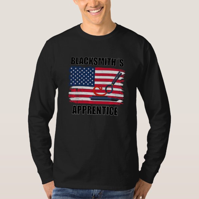 Camiseta Aprendiz de herrero patriota bandera de Estados Un (Anverso)