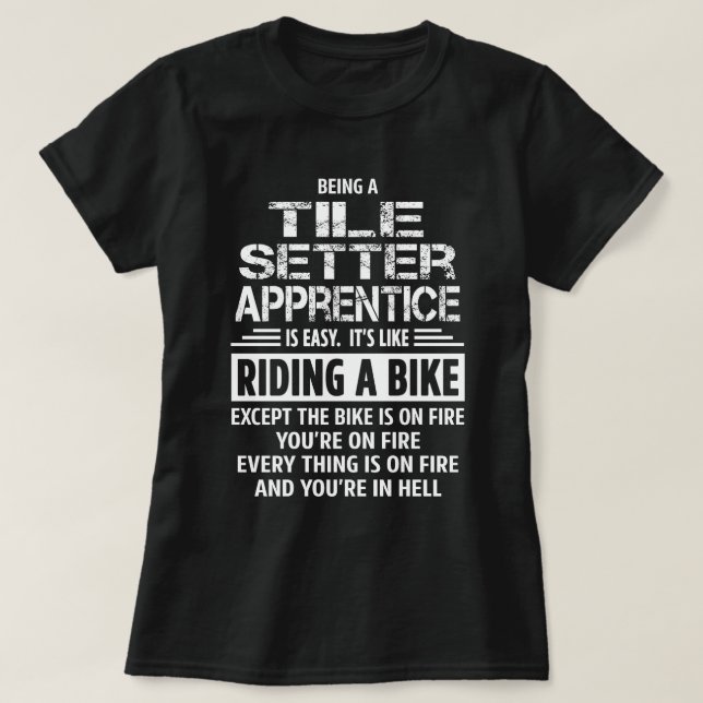 Camiseta Aprendiz de Tile Setter (Diseño del anverso)