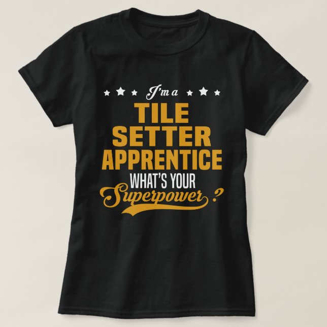 Camiseta Aprendiz de Tile Setter (Diseño del anverso)