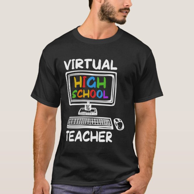 Camiseta Aprendizaje a distancia virtual de profesores de s (Anverso)