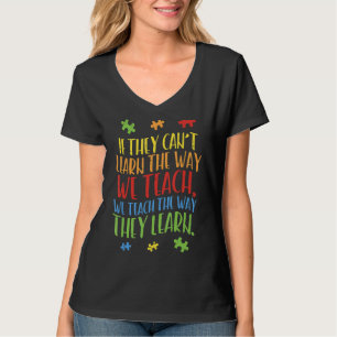 Camiseta Aprendizaje autista del profesor de autismo