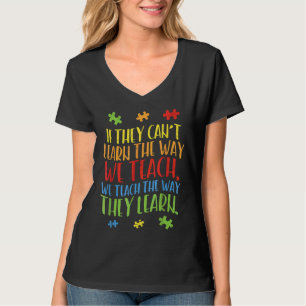 Camiseta Aprendizaje autista del profesor de autismo