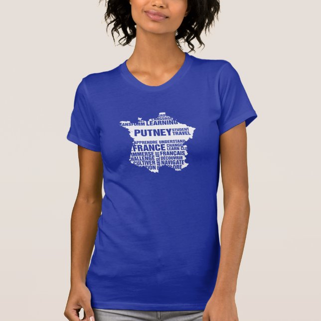 Camiseta Aprendizaje de idiomas Francia en colores (Anverso)