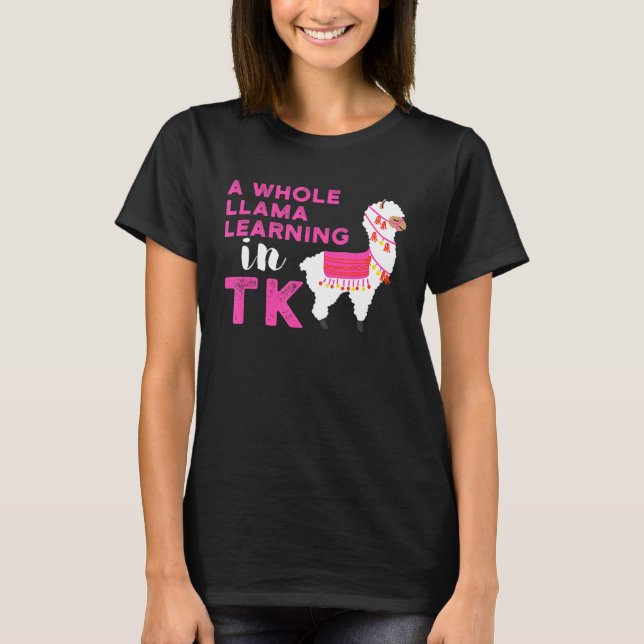 Camiseta Aprendizaje de Llama a Kindergarten Transicional T (Anverso)
