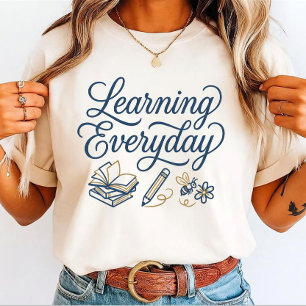 Camiseta Aprendizaje diario para estudiantes de secundaria