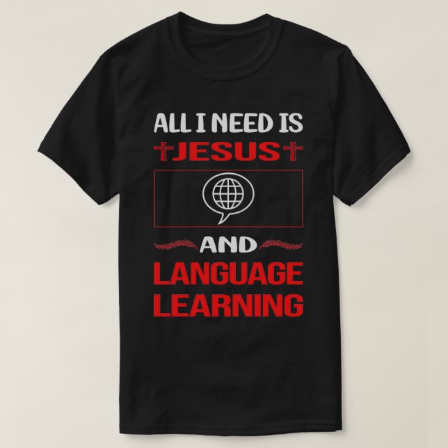 Camiseta Aprendizaje divertido del lenguaje Jesús (Diseño del anverso)
