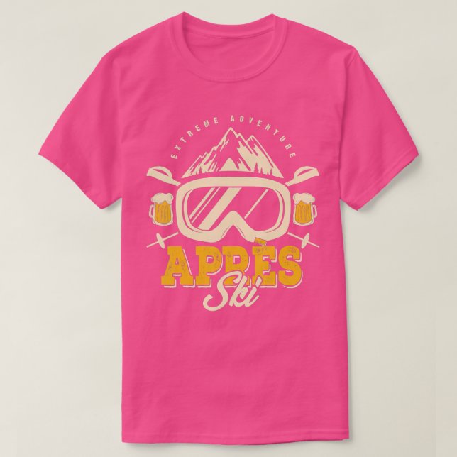 Camiseta Apres Fiesta De Esquí, Cerveza Y Bebidas Después D (Diseño del anverso)