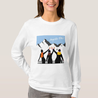 Camiseta Aprés ski con las damas tomando bebidas