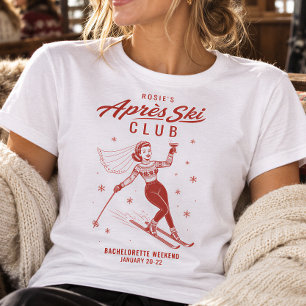 Camiseta Apres Ski Despedida de Soltera Rojo y Blanco