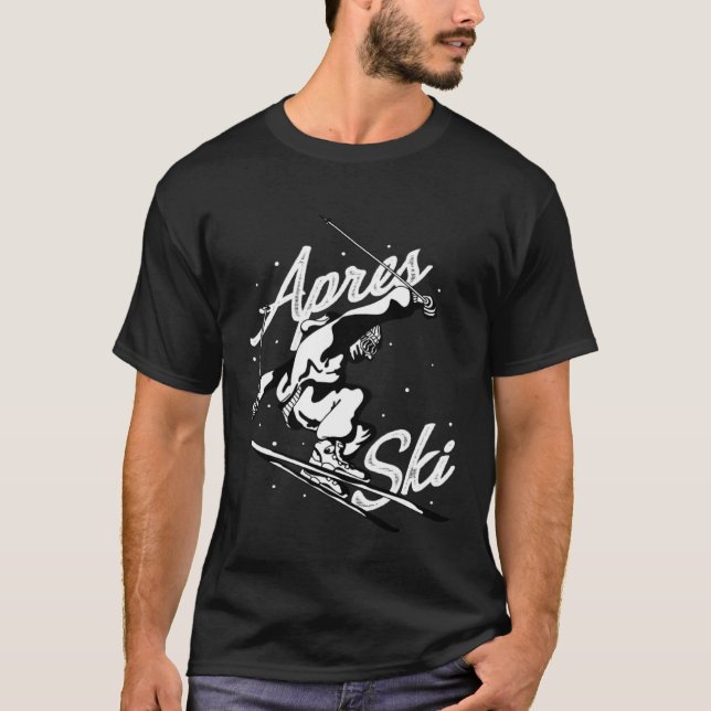 Camiseta Apres ski party skiing ski mountains ski friends (Anverso)