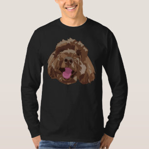 Camiseta Apricot Brown Poodle Doodle Face