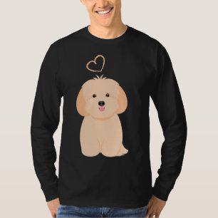Camiseta Apricot de Cream Love Lhasa Apso Shih Tzu Dog