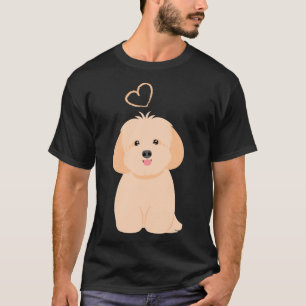 Camiseta Apricot de Cream Love Lhasa Apso Shih Tzu Dog