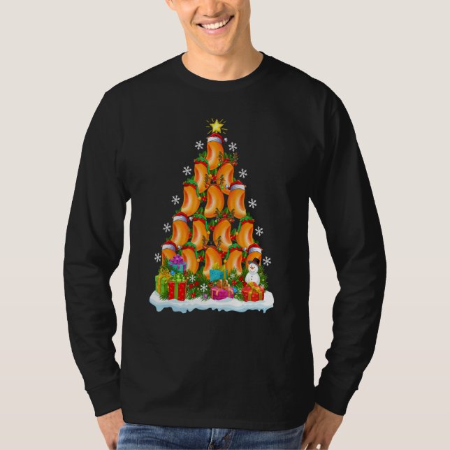 Camiseta Apricot Fruit  Xmas Lights  Apricot Christmas Tree (Anverso)