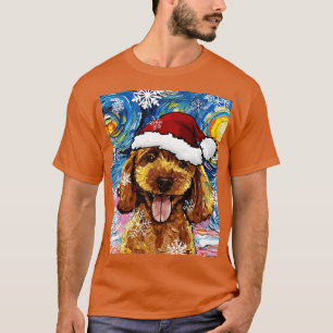 Camiseta Apricot Poodle Puppy Santa