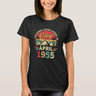 Camiseta April 1955 Retro Sunset Classic 71-Year-Old 71th B