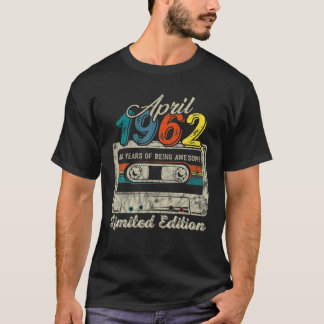 Camiseta April 1960 Limited Edition 60Th Birthday Cassette