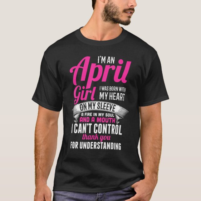 Camiseta April Chica Cumpleaños Funny April Birthday Essent (Anverso)