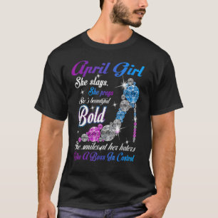 Camiseta April Chica High Heels Happy Birday