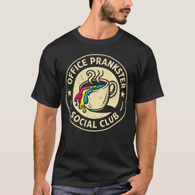 Camiseta April Fool Office Prankster Social Club Retro (Anverso)