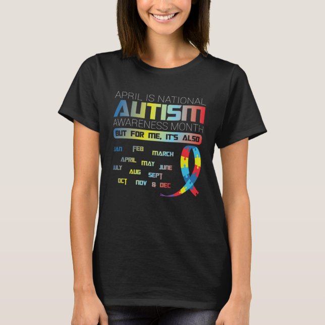 Camiseta April is Autism Awareness Month (Anverso)