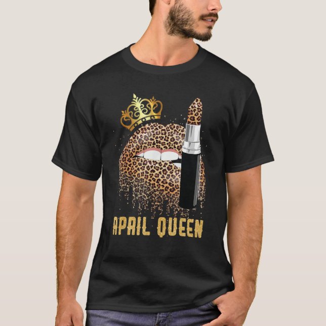 Camiseta April Queen Leopard Lips Shirt April (Anverso)