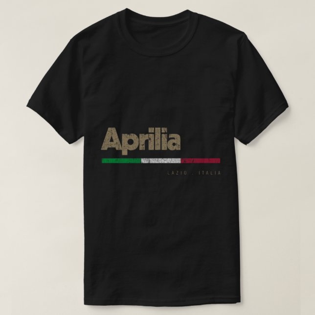 Camiseta Aprilia Bandera Retro de la ciudad italiana Italia (Diseño del anverso)