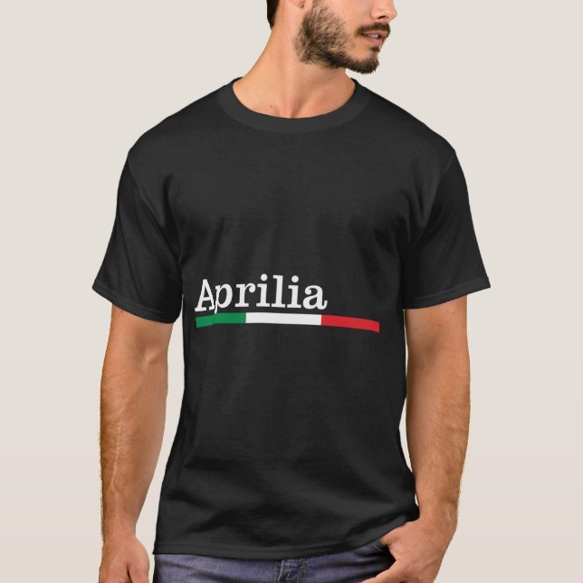 Camiseta Aprilia Cittã Italiana Bandiera Italia Maglietta (Anverso)