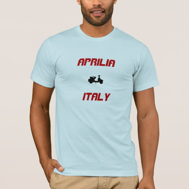 Camiseta Aprilia, vespa de Italia (Anverso)