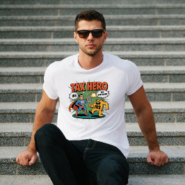 Camiseta aprobada por IRS, héroe de impuestos