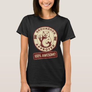 Camiseta Aprobado por la marmota 100% divertido increíble v