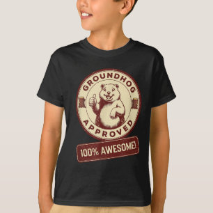 Camiseta Aprobado por la marmota 100% increíble divertido v