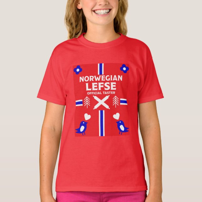 Camiseta Apron noruego Lefse Flatbread (Anverso)