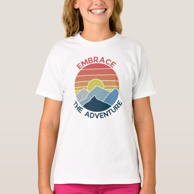 Camiseta Aprovechar el tiempo de aventura de montaña (Anverso)