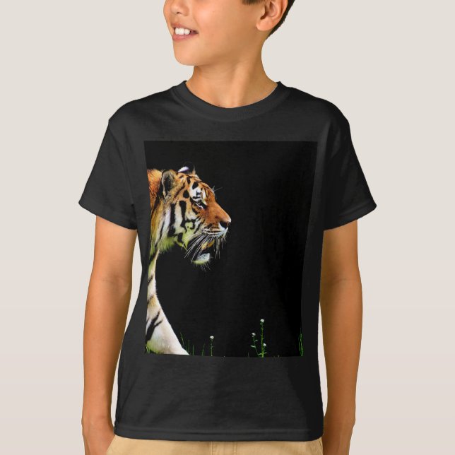 Camiseta Aproximación de tigres - Arte de animales salvajes (Anverso)