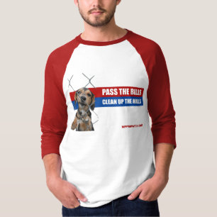 Camiseta Apruebe las leyes/limpie los molinos 3/4 manga