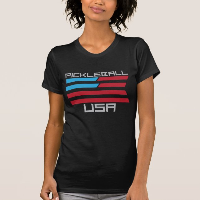 Camiseta Aptitud del deporte de la bandera de Pickleball (Anverso)