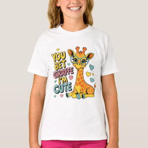 Camiseta Apuesto a que la jirafa es linda – Juego de palabr