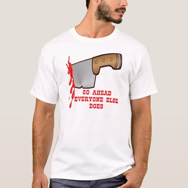 Camiseta Apuñalado por el cuchillo en la parte posterior (Anverso)