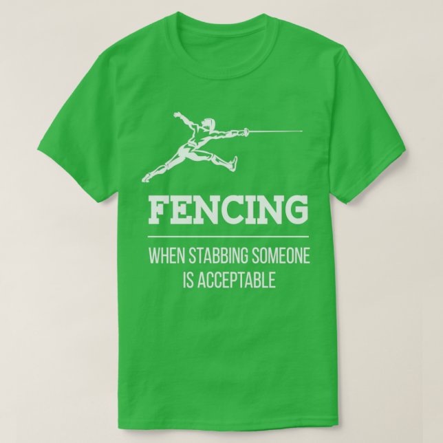 Camiseta Apuñalar a alguien esgrimiendo al esgrimista Epee (Diseño del anverso)
