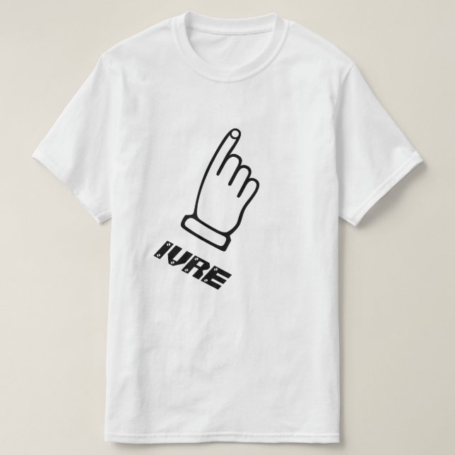 Camiseta Apuntando con el texto Ivre (Diseño del anverso)