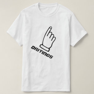 Camiseta Apuntar con el dedo con las perforaciones de texto